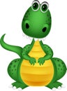 Cute green dragon cartoon