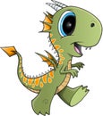 Cute Green Dragon Royalty Free Stock Photo