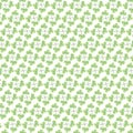 Cute Green leaf pattern on white background