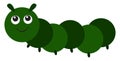 Cute green maggot, illustration, vector