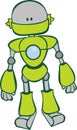 Cute green robot