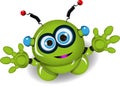 Cute green robot