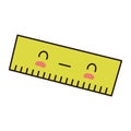 Cute Green Ruler for Measuring Royalty Free Stock Photo