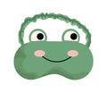 Cute green sleep mask sticker concept