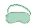 Cute green sleep mask sticker concept