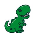 Smiling dinosaur - a cute cartoon character mascot Royalty Free Stock Photo