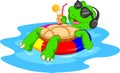 Cute green turtle cartoon Royalty Free Stock Photo