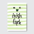 Cute Greeting Card Background For Happy Saint Patrick s Day Irish Holiday Royalty Free Stock Photo