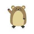 Cute Groundhog Cartoon Illustration, Happy Groundhog Day