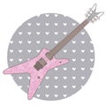 Cute grunge abstract guitar