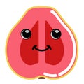 Cute guava emoticon