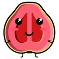 Cute guava emoticon
