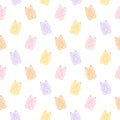 Cute gummy cat jelly candy seamless pattern background Royalty Free Stock Photo