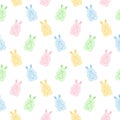 Cute gummy rabbit jelly candy seamless pattern background Royalty Free Stock Photo
