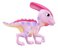 Cute Hadrosaur Cartoon Dinosaur