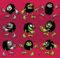 Cute hairy monster imp toy cartoon