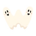 Cute Halloween alphabet letter W ghost character. Funny kids decorative lettering. for t-shirt, nursery decoration, baby