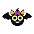 Cute halloween bat cartoon character Royalty Free Stock Photo