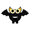 Cute halloween bat cartoon character Royalty Free Stock Photo