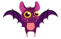 Cute Halloween Bat Cartoon free vector. Royalty Free Stock Photo