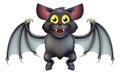 Cute Halloween Bat Cartoon Royalty Free Stock Photo