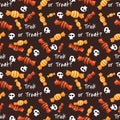 Cute Halloween Candy Seamless Pattern Royalty Free Stock Photo