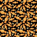 Cute Halloween Candy Seamless Pattern. Royalty Free Stock Photo