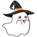 Cute Halloween Ghost flat style