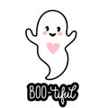 Cute Halloween Ghost illustration. Vector Cartoon spooky character. Royalty Free Stock Photo