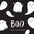 Cute halloween ghosts card Royalty Free Stock Photo