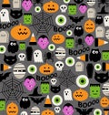 Cute halloween icon pattern