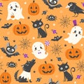 Cute Halloween pattern Royalty Free Stock Photo