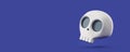 Cute Halloween scull over blue background