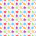 Cute hallowen pattern background with purple color