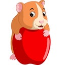 Cute hamster cartoon Royalty Free Stock Photo