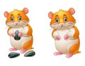 Cute hamster cartoon illustration collection
