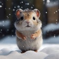 Cute Hamster. Graphic Resource. Generative AI Royalty Free Stock Photo