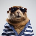 Cute Hamster Wearing Sunglasses - Emil Alzamora Style