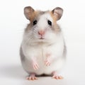 Cute Hamster With Whiskers On White Background Royalty Free Stock Photo