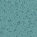Cute hand drawn abstract seamless pattern, swirly background, great for textiles, banners, wallpapers - vector design Royalty Free Stock Photo