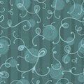 Cute hand drawn abstract seamless pattern, swirly background, great for textiles, banners, wallpapers - vector design Royalty Free Stock Photo