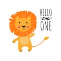 Cute hand drawn baby lion Royalty Free Stock Photo