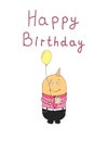 Cute hand drawn birthday background