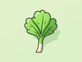 Cute Hand-Drawn Bok Choy Illustration AI Generated