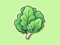 Cute Hand-Drawn Bok Choy Illustration in Minimal Simple Design AI Generated