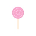 Cute pink lollipop vector illustration