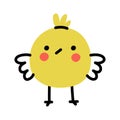 Cute hand drawn chick. Simple vector illustration in doodle style. Royalty Free Stock Photo