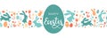 Cute hand drawn easter bunnies design, easter doodle background, great for textiles, banners, wallpapers, wrapping - vector design Royalty Free Stock Photo
