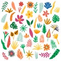 Cute Hand drawn Flowers cliparts collection