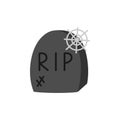 Cute hand drawn halloween gravestone vector illustration